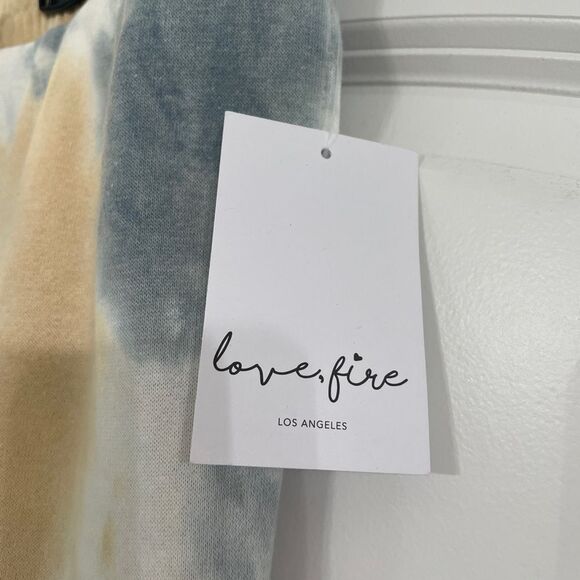 Love, Fire | Tie Dye Joggers Peach Grey/Blue Loungewear Sweats - Picture 2 of 6